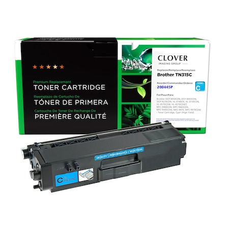 Cig Clover Imaging Remanufactured High Yield Cyan Toner Cartridge for Brother TN315 200445P